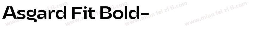Asgard Fit Bold字体转换